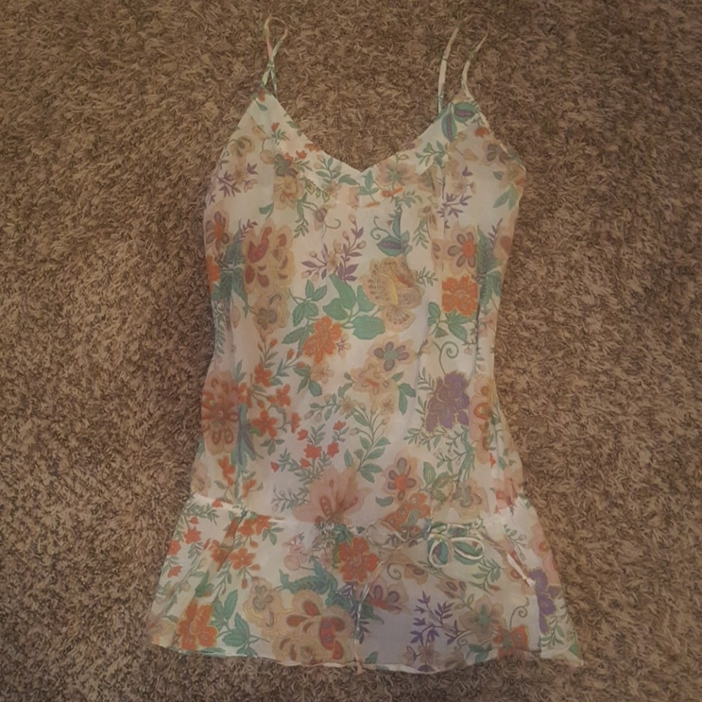 Cute floral spagetti strap top