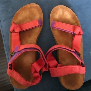 Orange Teva Sandals