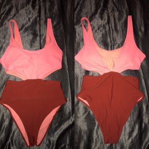 American Eagle one piece pink bikini 🌸