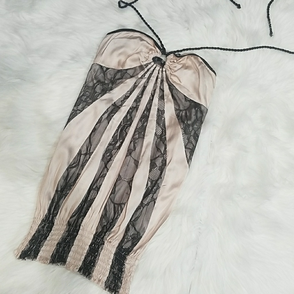 Bebe Silk Halter Top