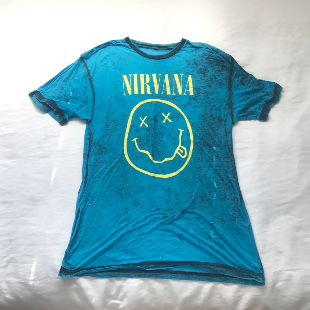Nirvana smiley face tee
