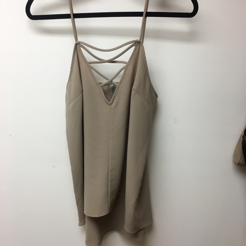 Strappy Low Cut Tank Top
