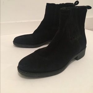 VIA SPIGA SUEDE BLACK CHELSEA BOOT
