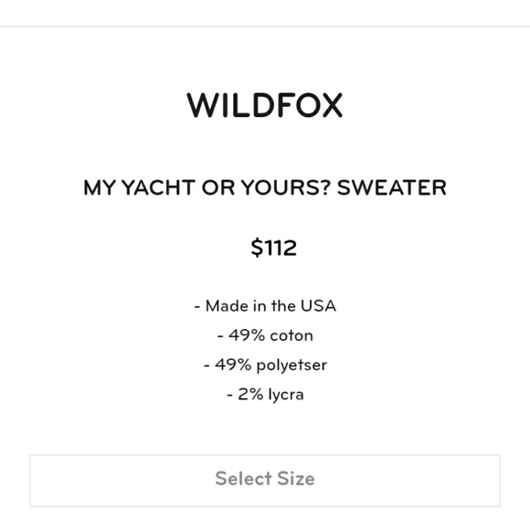 My yacht or yours wildfox pullover - Picture 5 of 8