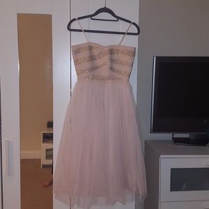 Ballerina Dress with Gold Beaded Top