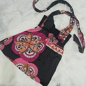 Bebe Silk Halter Top