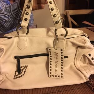 Betsy Johnson winter white handbag