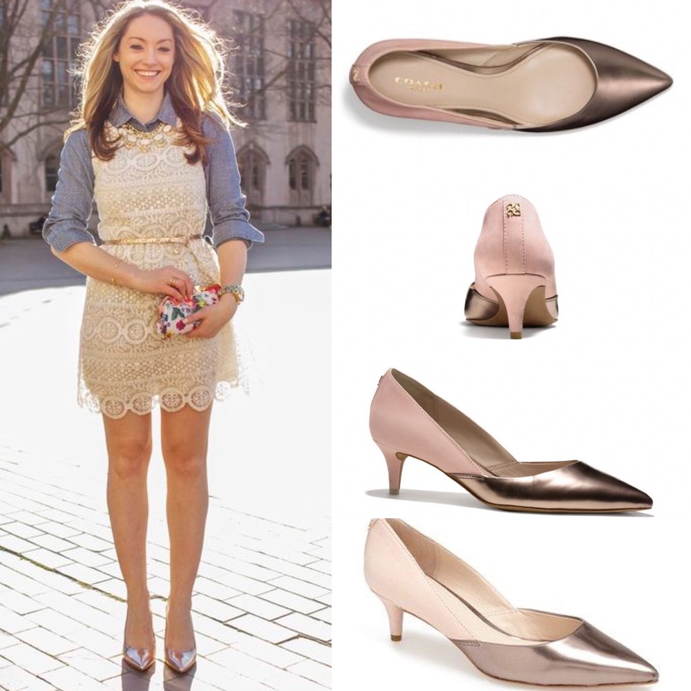 Coach Rose Gold Chambers Pump