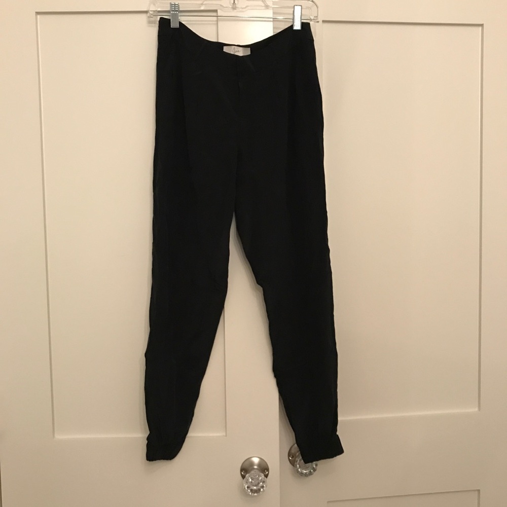 Joie black silk joggers size 0