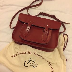 Cambridge 11-inch Red Classic Satchel