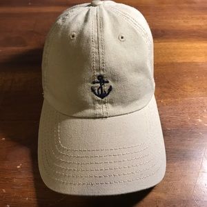 Khaki Anchor Baseball Hat