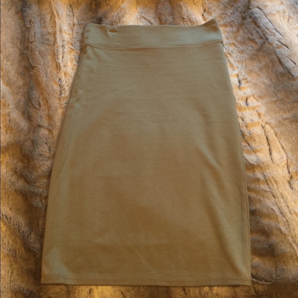 Mist green pencil skirt