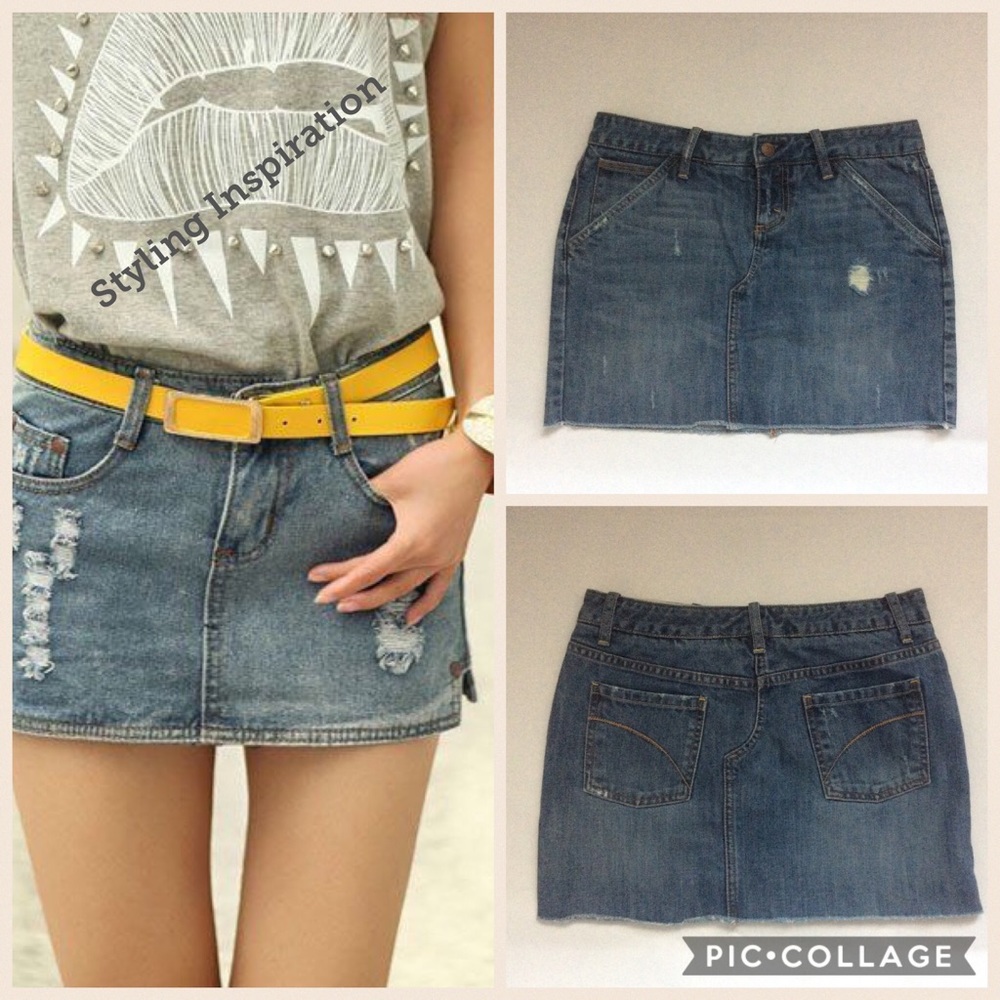 Denim Mini Skirt - Picture 2 of 6