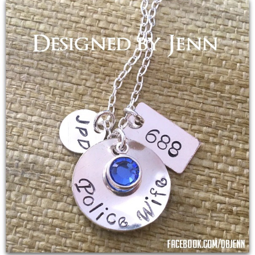Sterling 3pc Police Wife/Mom/Daughter necklace