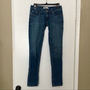 Levi 524 Indigo Blue Wash Skinny Jeans