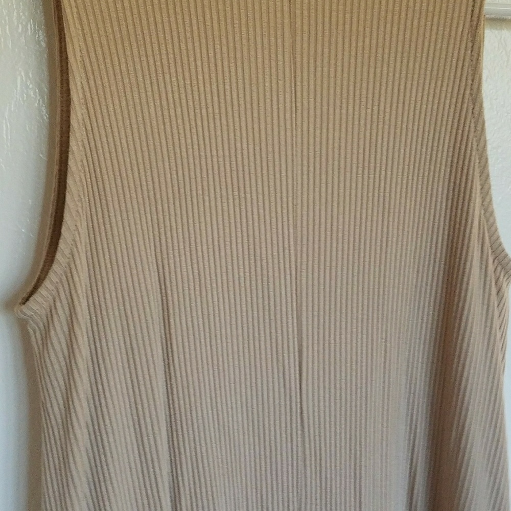 NWOT Ribbed Tan A Line Dress - Picture 3 of 4