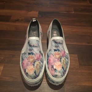MSGM floral platform slip ons
