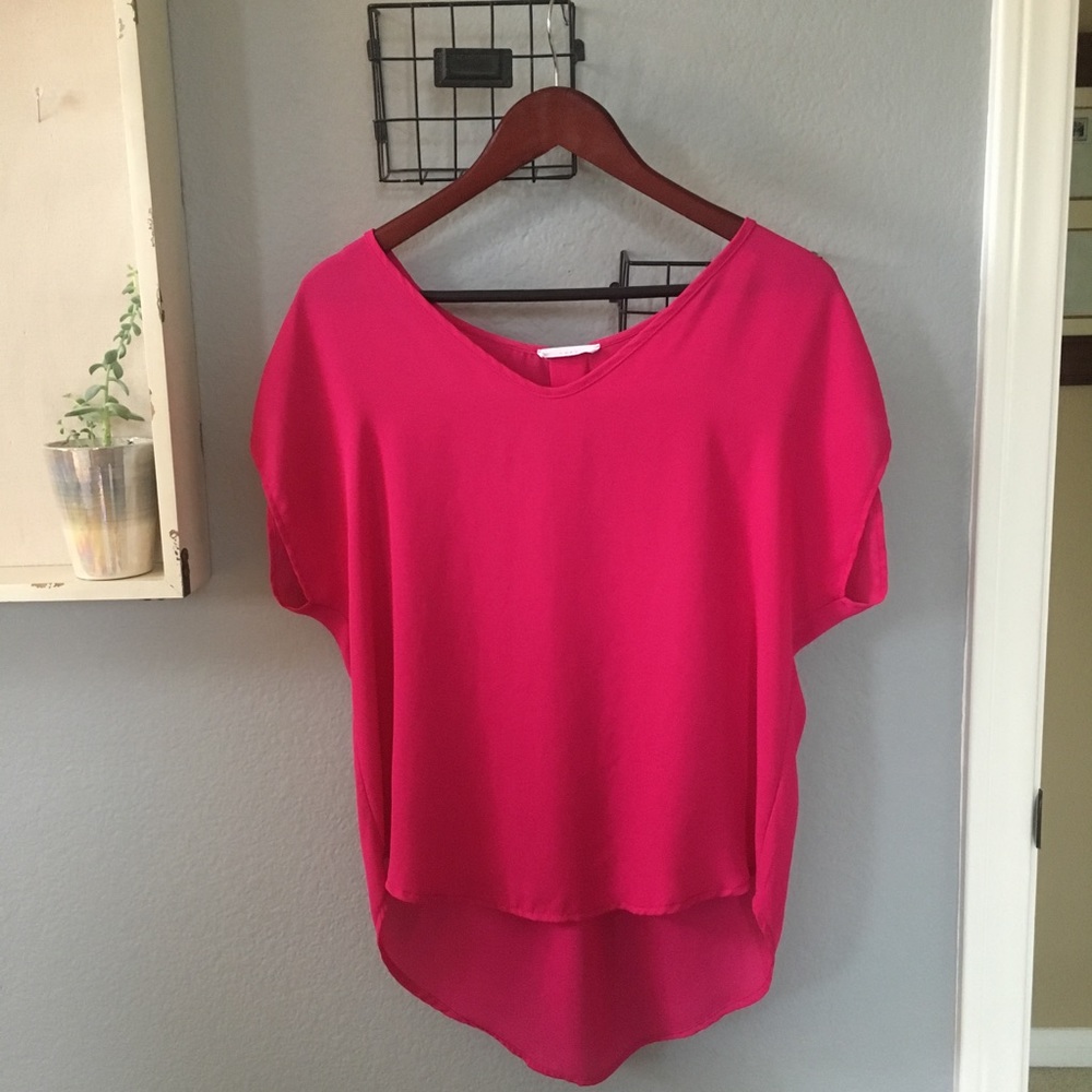 Hot pink Lush Chiffon shirt