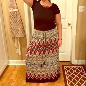 Printed Maxi Skirt