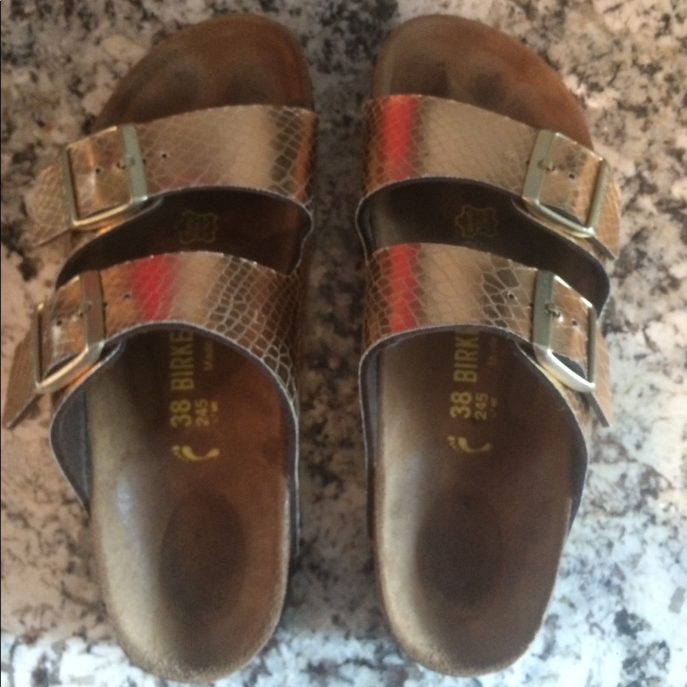 Gold Birkenstocks