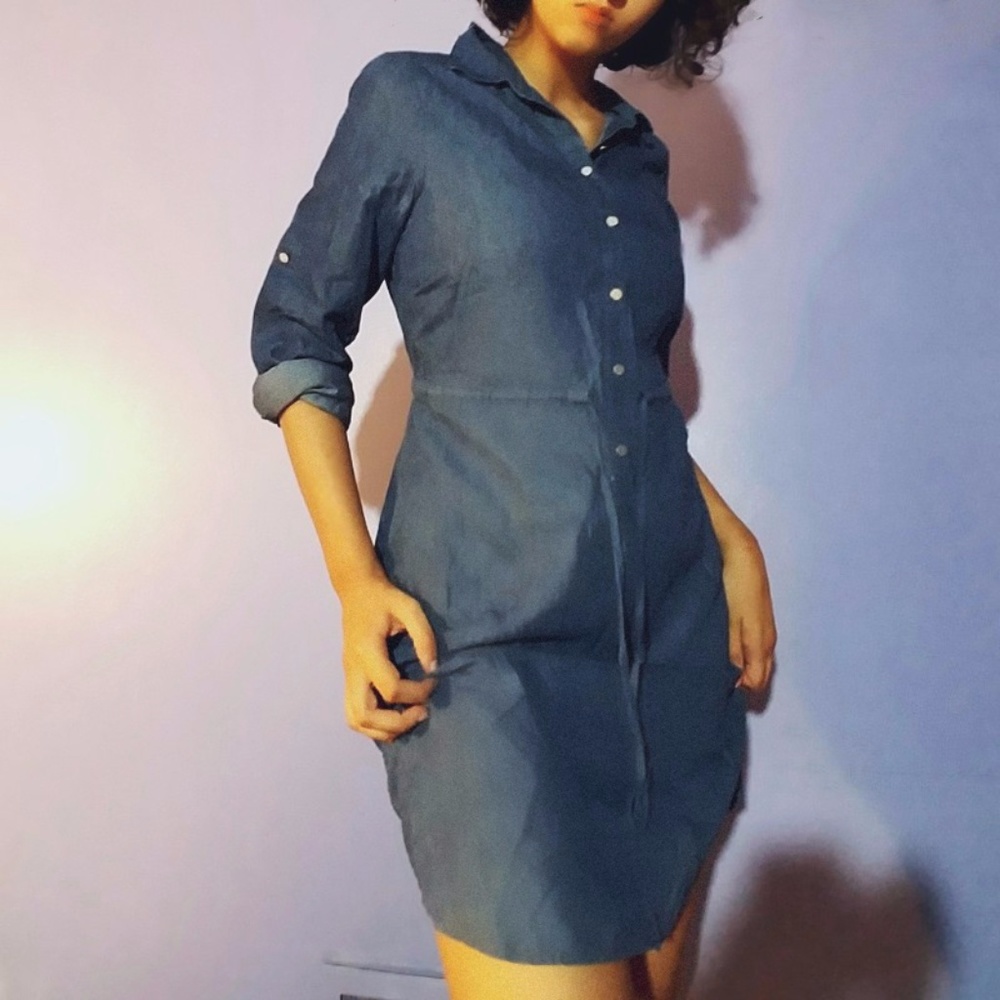 Calvin Klein Small Denim Button Down Dress