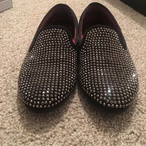 Steve Madden Caviarr silver rhinestone shoes