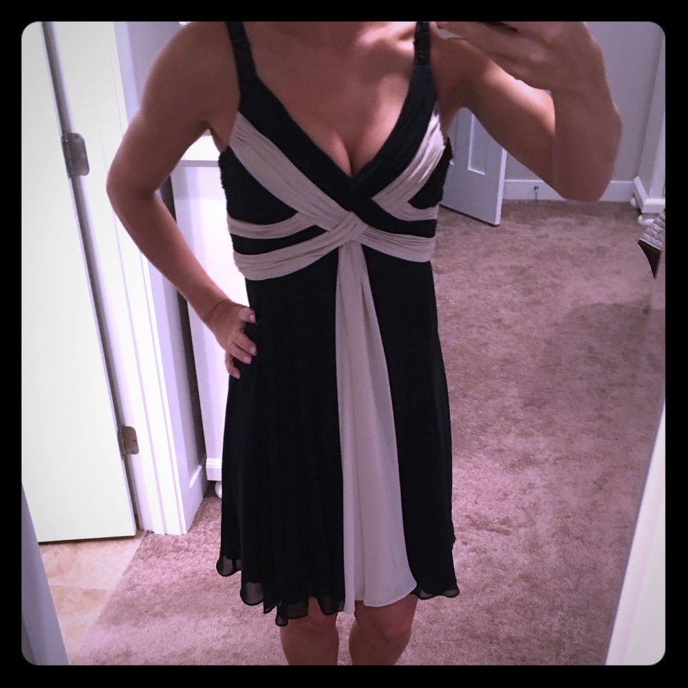 Black/cream dress
