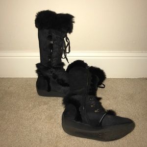 Winter fur boots