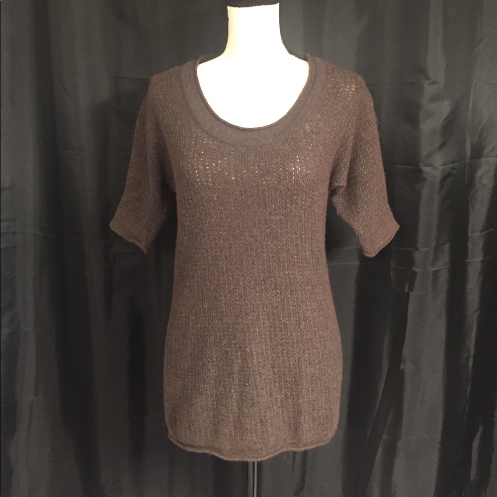 BCBGMaxAzria Brown Angora Wool Top size Large