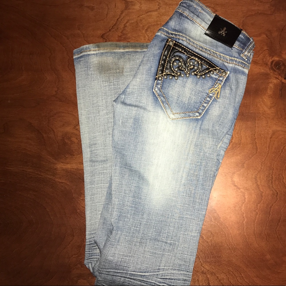 Leather pocket Antique Rivet