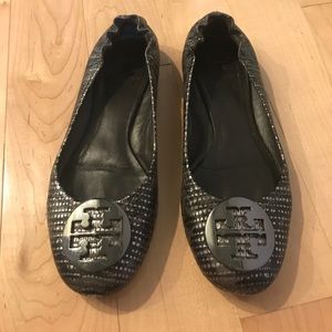 Tory Burch Pewter Flats Size 6.5