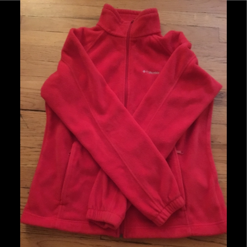 Bright Red Columbia Fleece Jacket