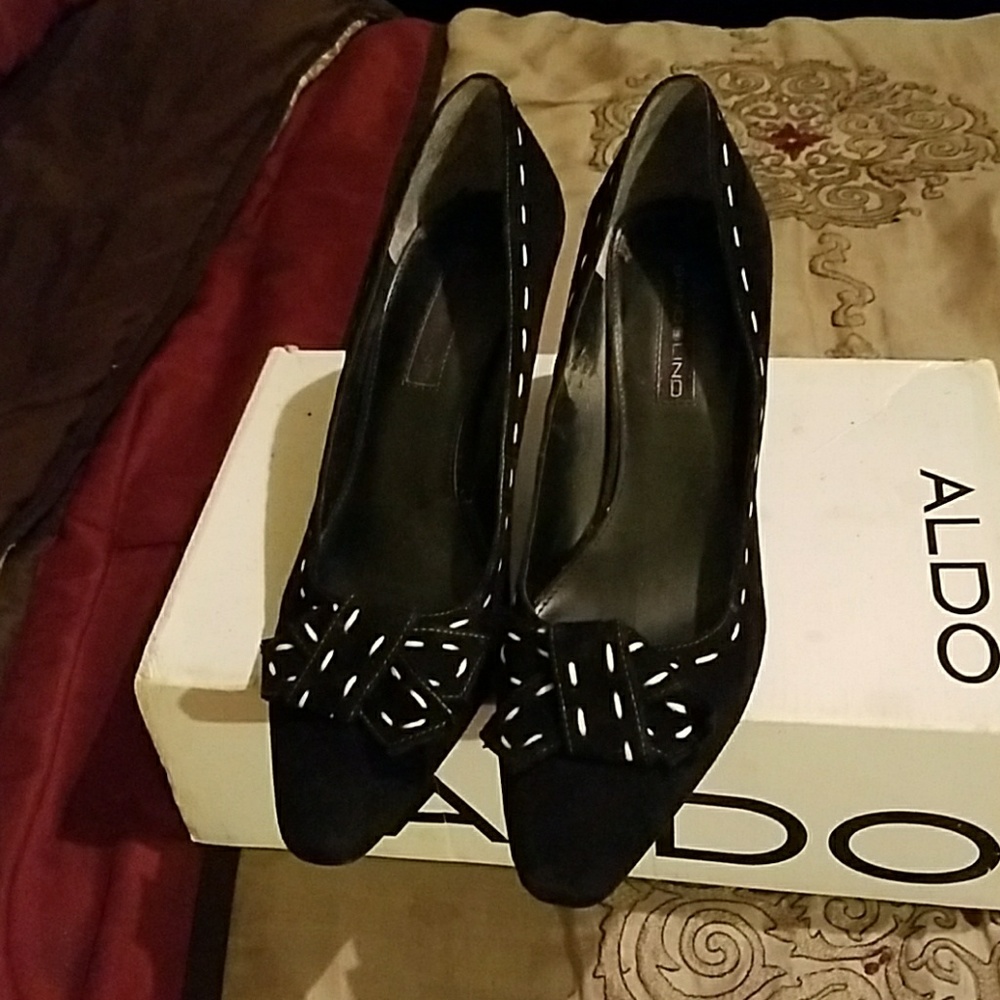 Black suede shoes