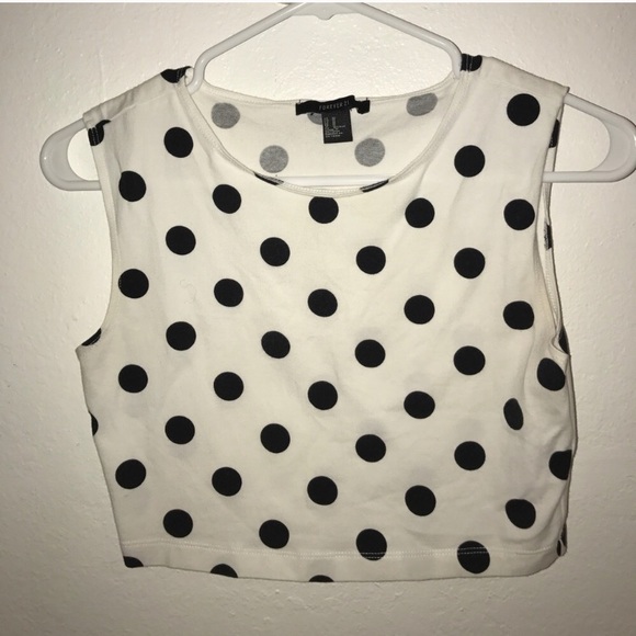 White Polka Dota Top - Picture 1 of 2