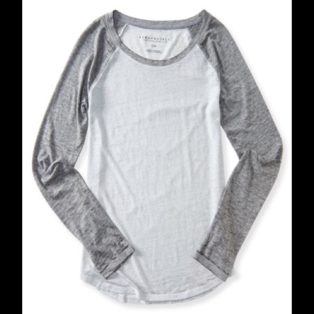 Gray baseball tee