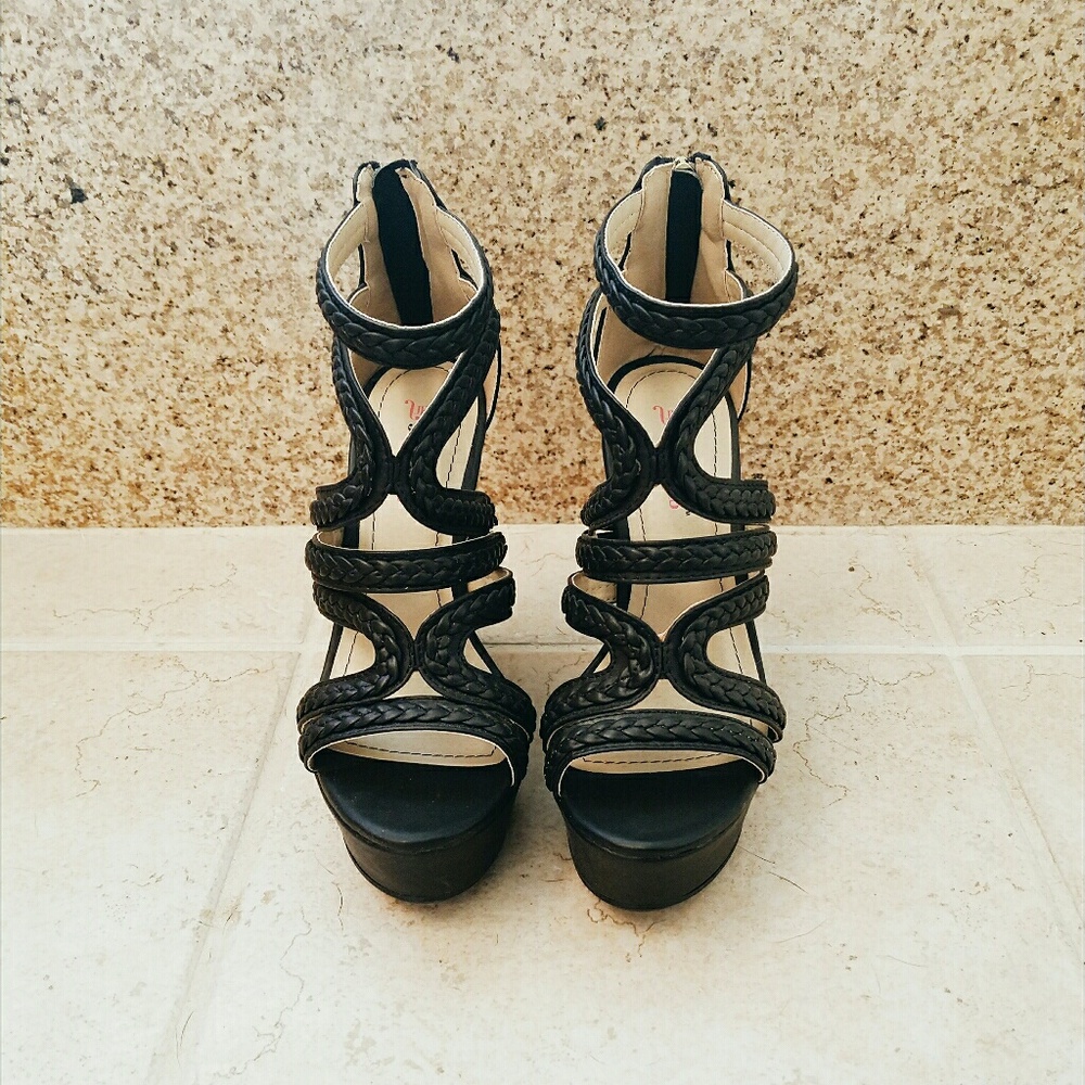 Black Platform Wedges