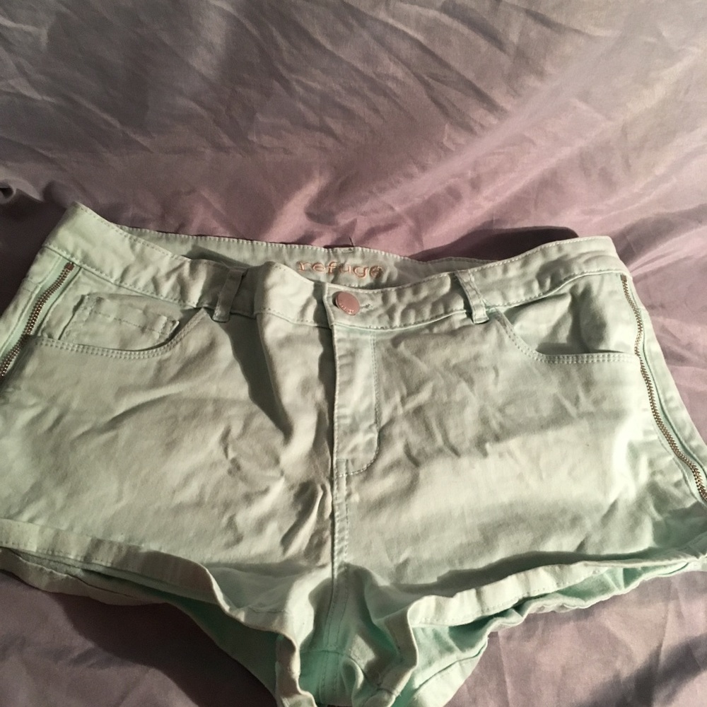 Mint High Waisted Shorts