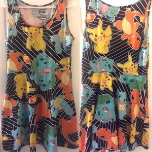 Pikachu Pokemon graphic skater dress XL