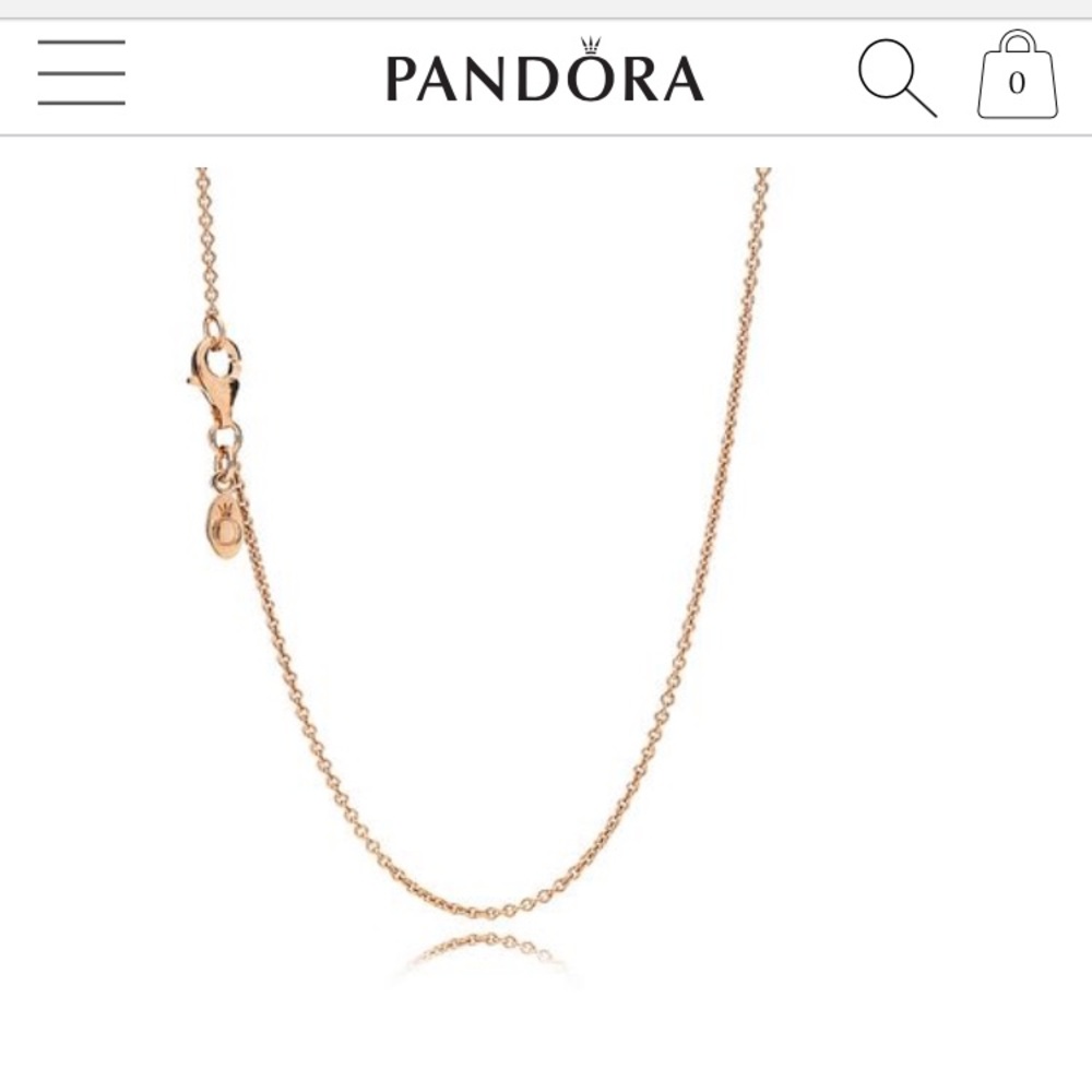 Pandora rose gold necklace chain