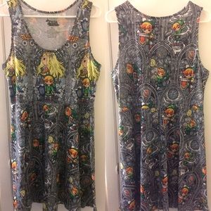 Legend of Zelda and Link graphic skater dress XL
