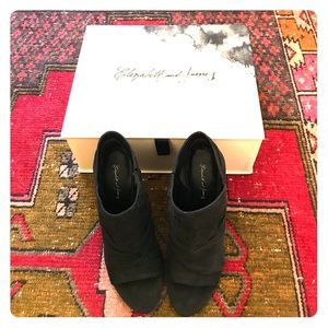 Elizabeth and James Open-Toed Wedge Booties Size 9