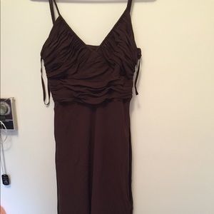 BCBG MAZAZARIA brown dress.  Size L.