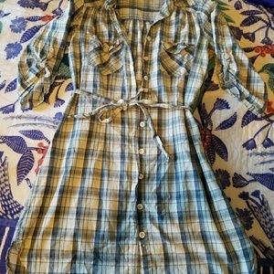 Urban Outfitters Lux Plaid Shirtdress