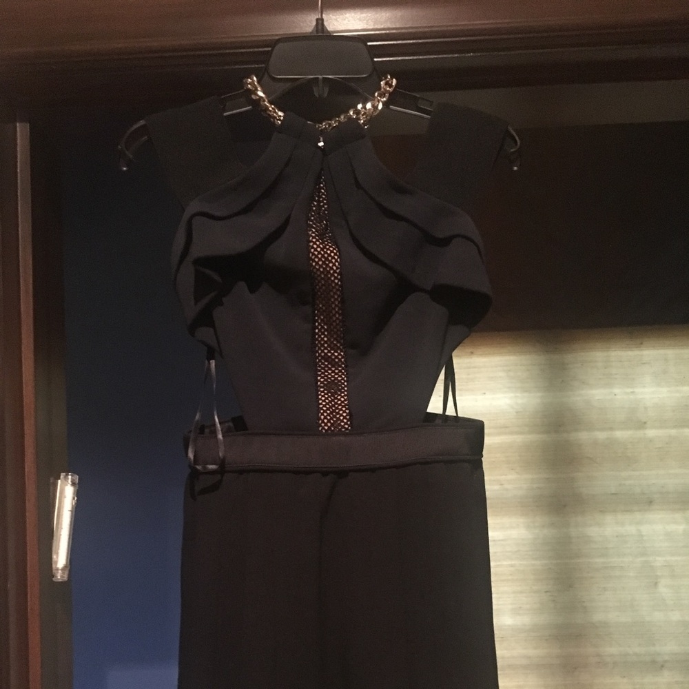 Self portrait black cut out dress