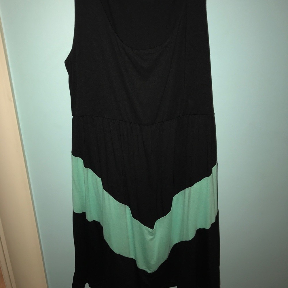 Black and blue dress