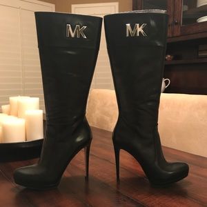 Michael Kors Hayley Leather Platform Boot