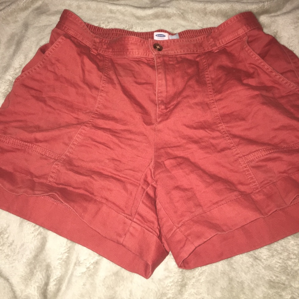 MIDI length old navy tangerine shorts (size 10)