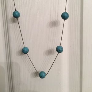 Turquoise and silver necklace