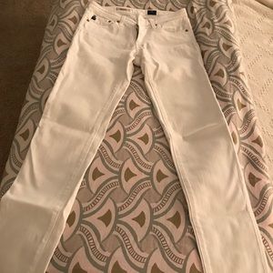 AG "The Stilt" White Jeans