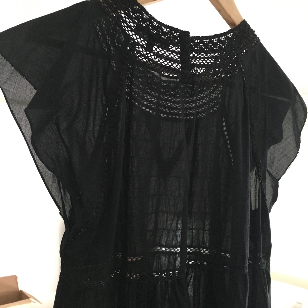 Madewell Eyelet Top with Flutter Sleeves